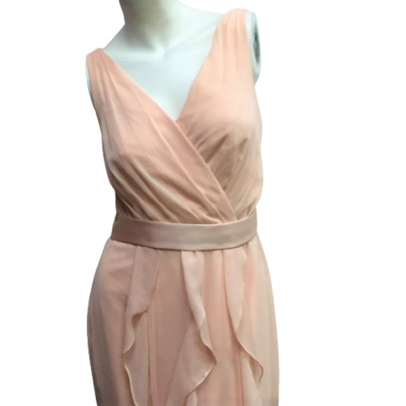 Vera Wang Size 8 V-Neck Wrapped Dress - Picture 2 of 16